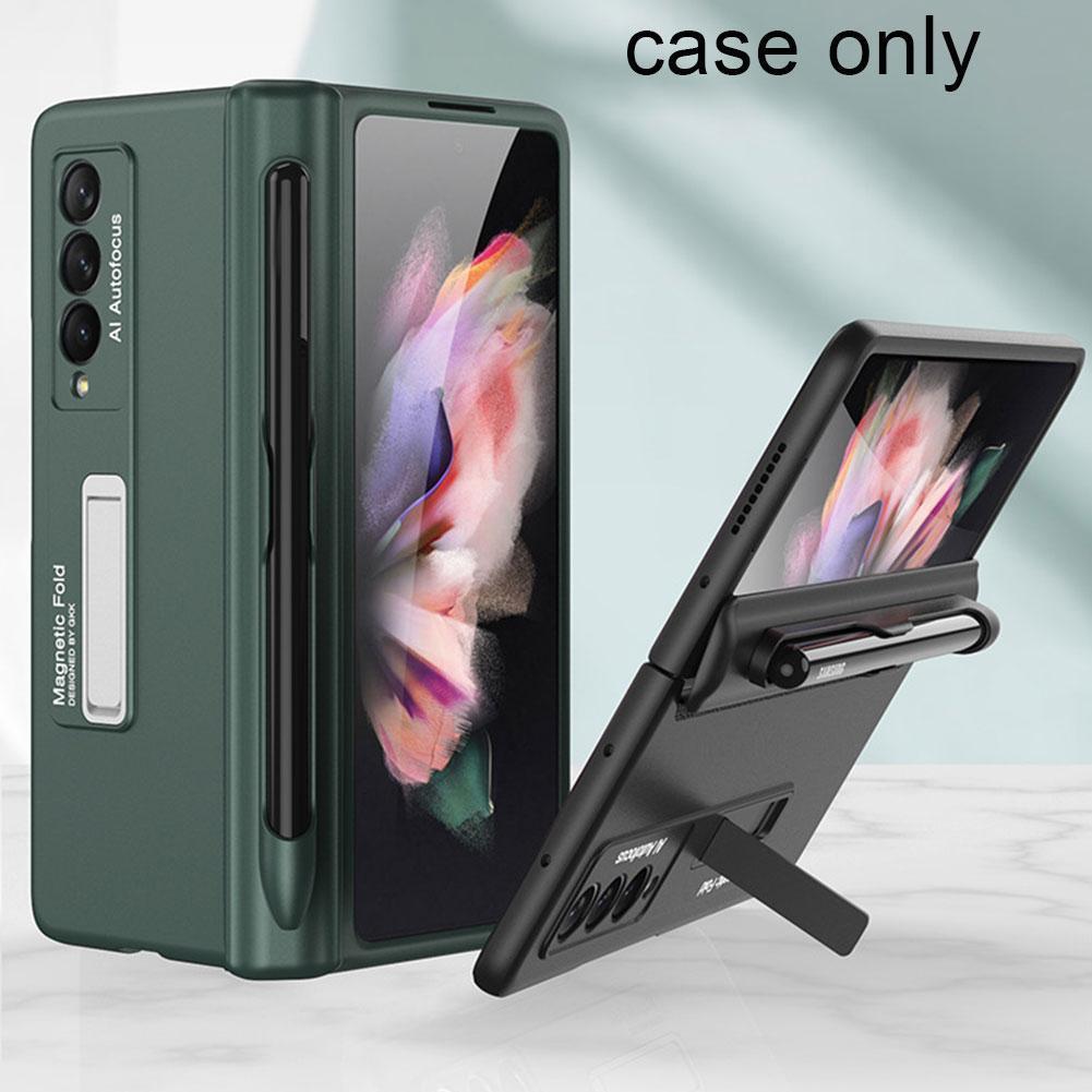 All-Inclusive Magnetische Scharnier Pen Slot Hard Shell Voor Samsung Galaxy Z Vouw 3/W22 Volledige Bescherming Magnetische case S Pen Slot Case