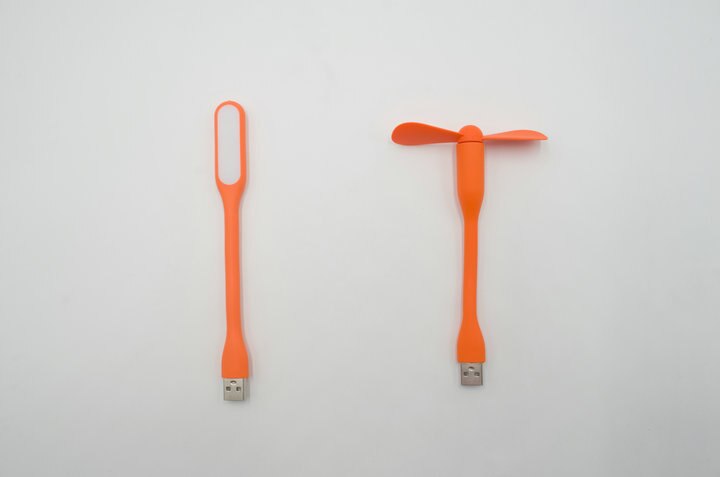 Kleine USB Fan Mini Kreative luftkühler Tragbare Fan flexibel USB LED Licht Für Telefon Computer Schreibtisch Sommer Gerät gute: Orange
