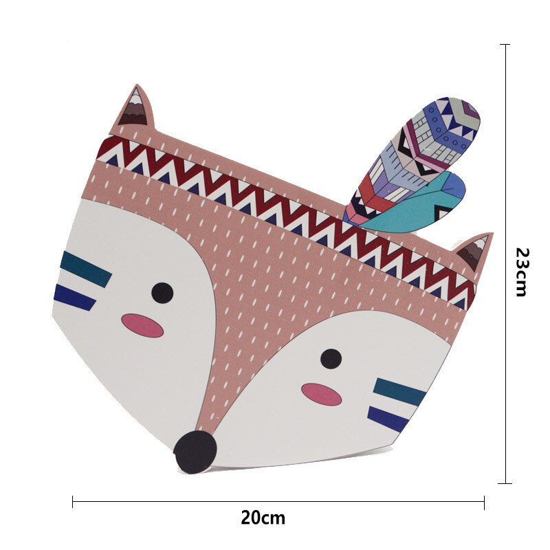 Autocollants muraux 3D animaux de style nordique, décoration pour chambre d&#39;enfant, Stickers muraux: Model 8