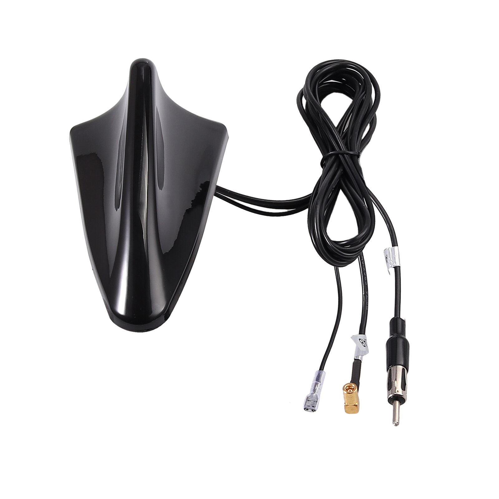Justech FM Dachantenne Antenne Shark Aktiv SMB Kupplung DIN Stecker 5m For Sony Pioneer Kenwood DAB Radio Signal Aerials