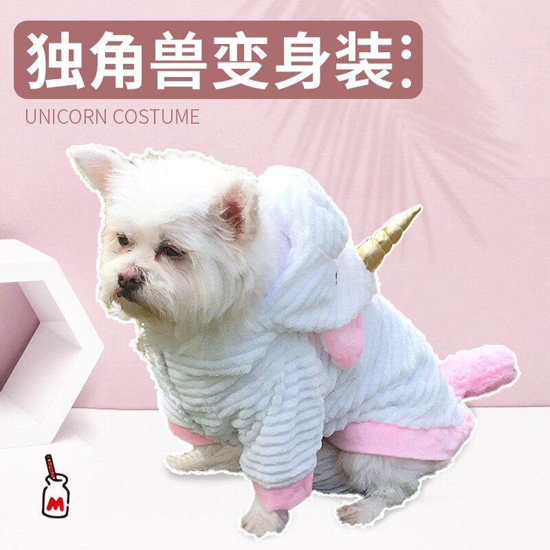 Chrismas Einhorn Kostüm für Hunde Haustiere Kleidung Hund Hoodie Hund Kleidung für Kleine Hunde Yorkshire Pommerschen Chiuhahua Kleidung