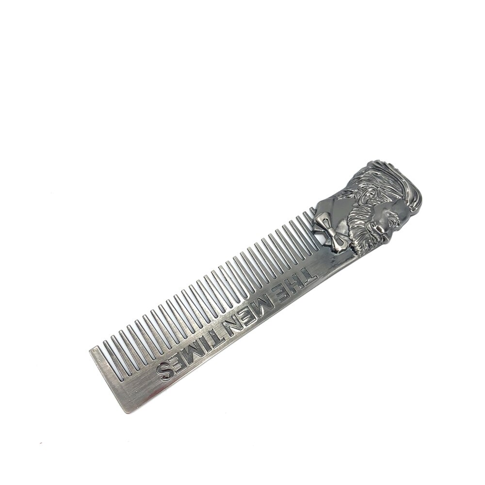 Plantilla para dar forma a la barba para hombre, peine de acero inoxidable, herramienta para recortar el pelo, de