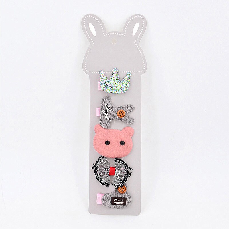 5 teile/satz Kinder Baby Haar Clips Kinder Mädchen Bögen Crown Haarnadel Haarbandjes Baby Clips Haar Zubehör Barettes Fille Enfant: Style 3