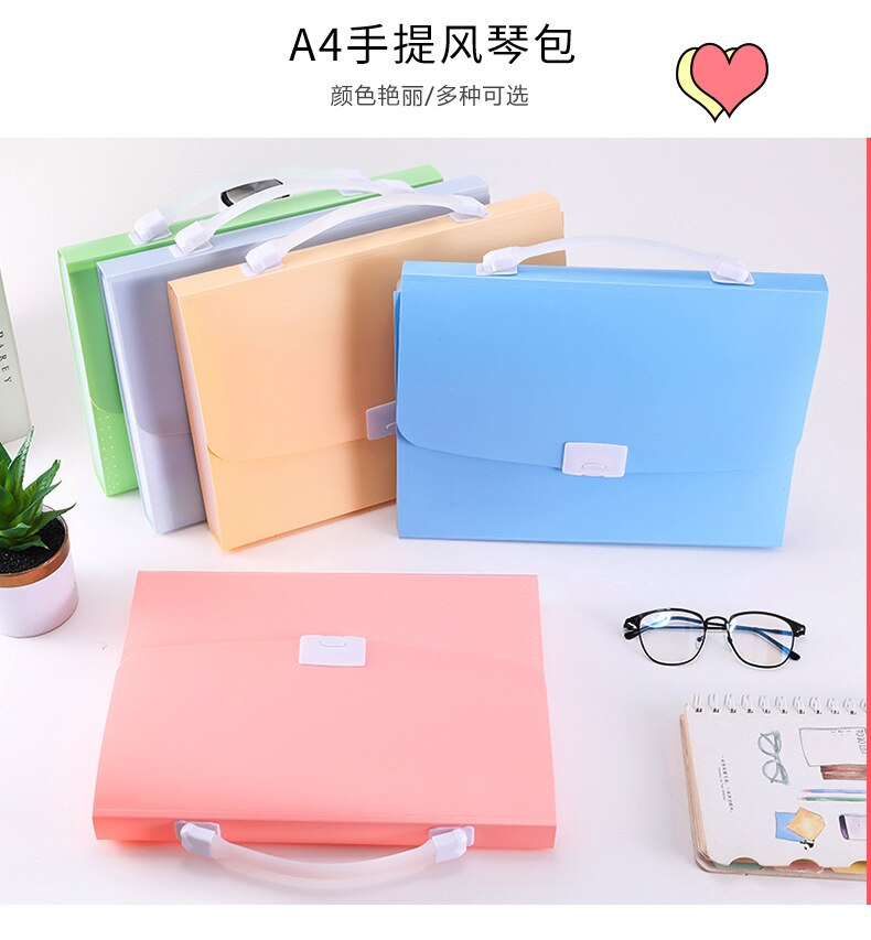 Carpeta de acordeón A4 impermeable para estudiantes, organizador de papel de múltiples capas, bolsa de plástico para documentos de profesores, expansible, 12 celdas