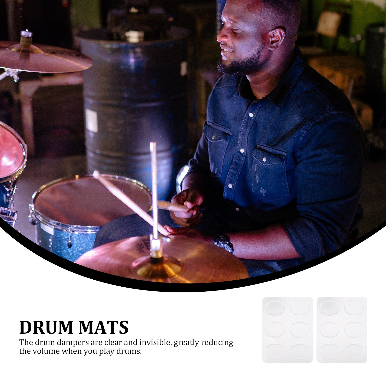 12 Pcs Nuttig Zelfklevende Demping Pads Dempers Benodigdheden Voor Drums Snare Drum