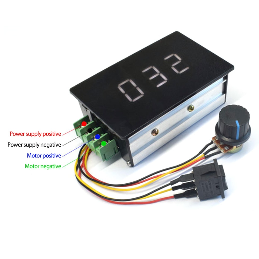 DC motor speed controller Drive module Forward Reversing switch Digital display 6V12V24V36V48V