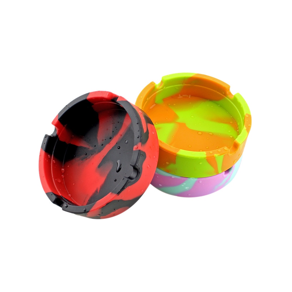 Silicone Ashtray Premium Silicone Rubber High Temperature Heat Resistant Round Ashtray