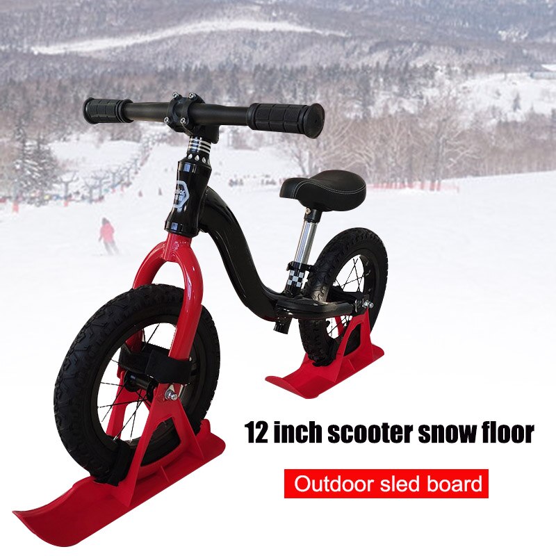 12in Kids Balance Bike Snowboard Sled Children Scooter Wheel Parts Snow Skiing Ski Board ZJ55