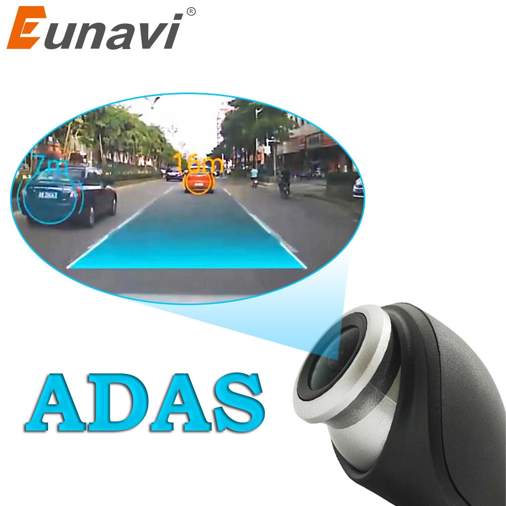 Eunavi Auto Dvr Camera Usb Connector Voertuig Hd 1280*720P Dvr 'S Voor Android Os Systeem Mini Auto Rijden recorder Camera Met Adas