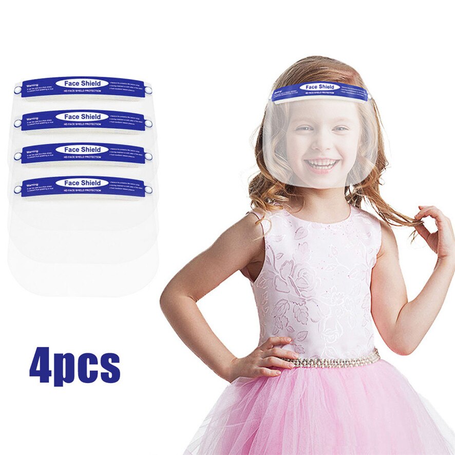 4PCS Children's Mini Shield Washable Comfortable Faces Protection Transparent Shields Screen Spare Visors For Faces Protection: BU