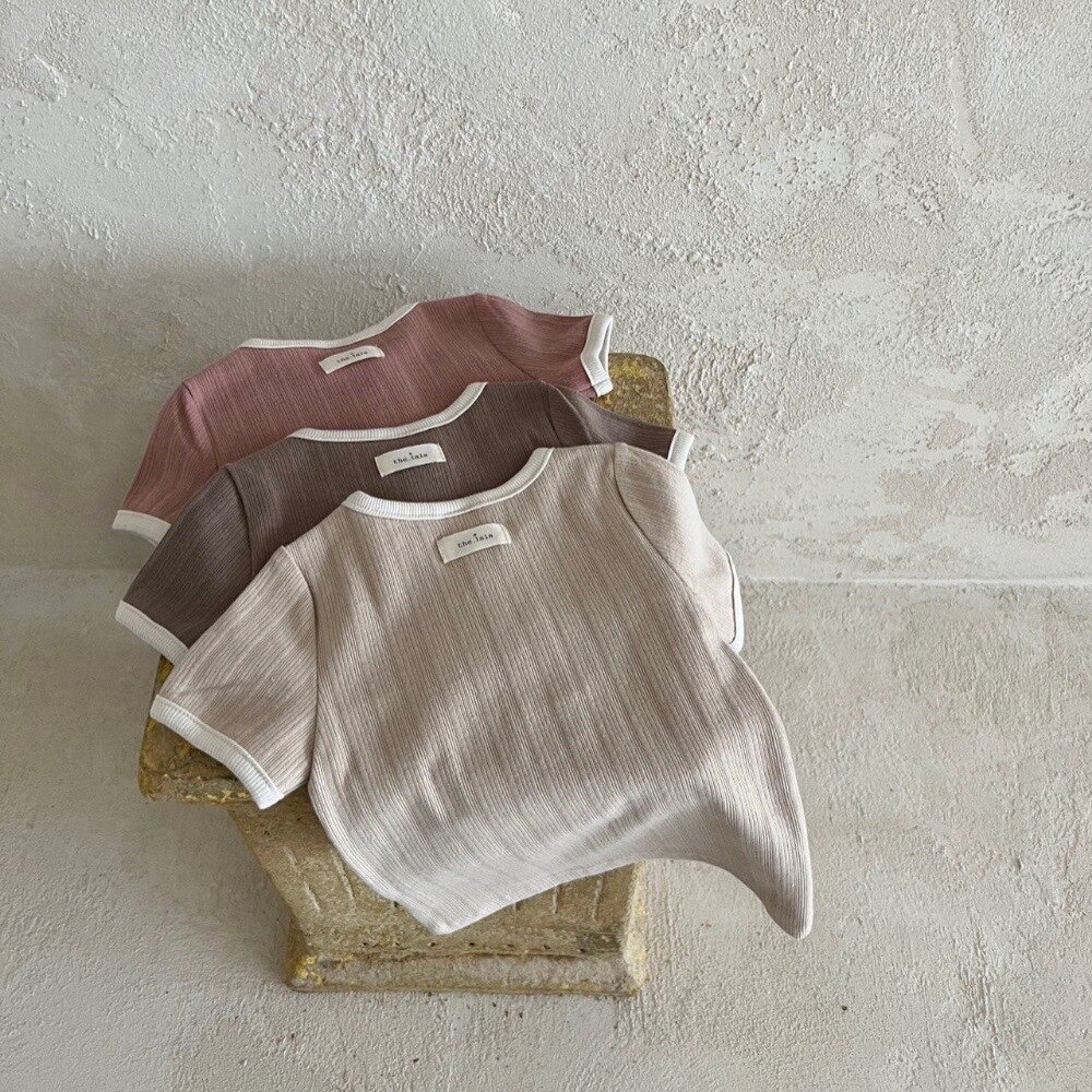 2022 Baby Zomer T-shirt Zoete Zuigeling Meisje Toevallige Eenvoudige Solid Korte Mouwen Tees Peuter Jongen Dunne Katoenen T-shirt