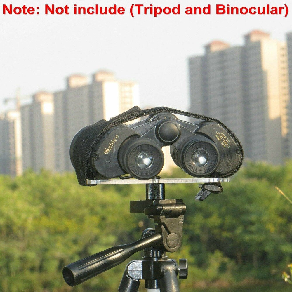 Universal Binoculars Tripod Adapter Bundled Binoculars Acrylic Mount1/4"-20 Screw