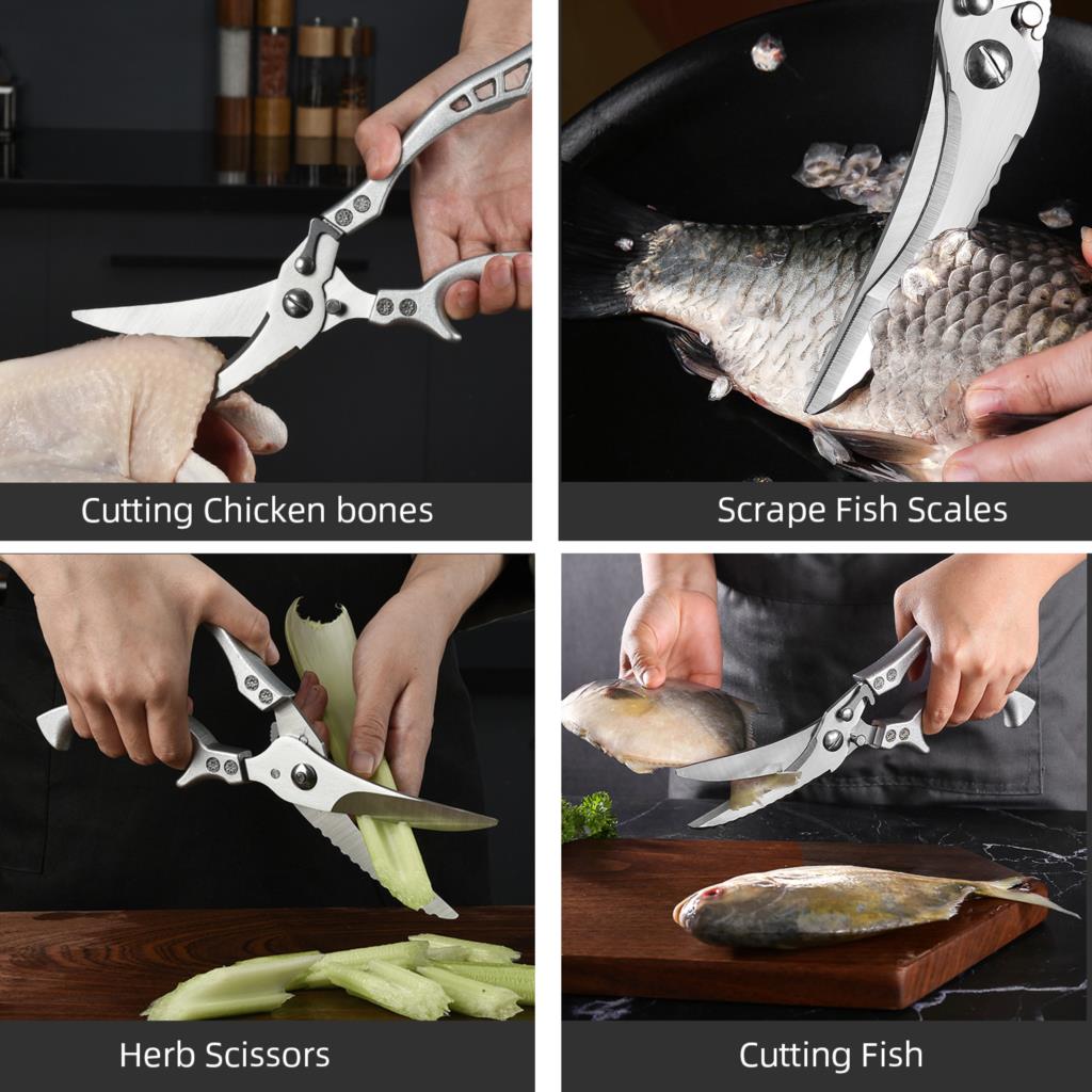 Keuken Kip Bot Schaar Kip Eend Vis Cutter Schaar Rvs Schaar Schaal Schoon Kok Schaar Mes