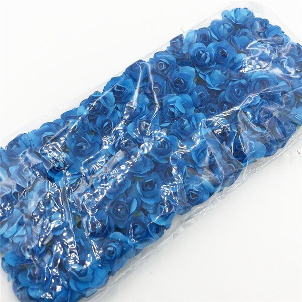 144 pieces 2 cm Mini foam Rose Artificial flower bouquet wedding decoration DIY: Color 7