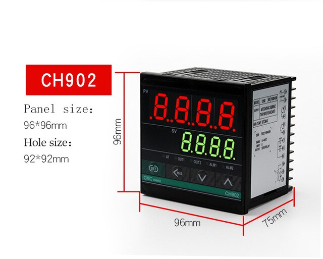 1 set Dual Output SSR Relay CH102 CH402 CH702 CH902 Two Relay Output PID Digital LCD Intelligent Temperature Controller 48-240V: CH902