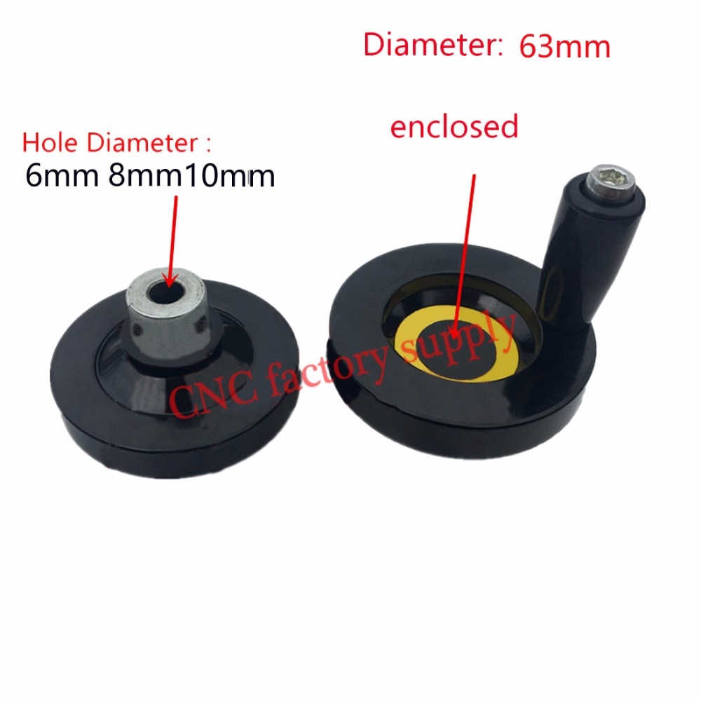 Vis à plomb pour imprimante 3D T8, T6, T10, trapézoïdale, diamètre du trou 8mm, 6mm, 10mm, diamètre du volant 63mm, 5 pièces