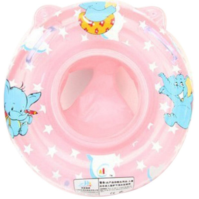 Baby Bath Toys Environmentally Thickened Handle Swimming Lifebuoy Elephant Pattern Baby Swimming Seat