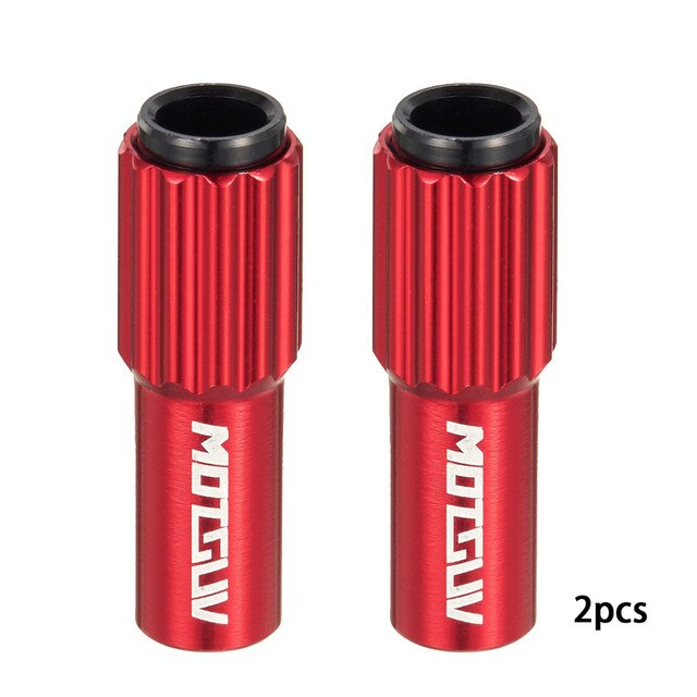 Puntali di regolazione del cavo del cambio della bici MTB lunghezza del deragliatore in linea vite barilotto bicicletta 4MM regolatore coassiale a velocità variabile: rosso