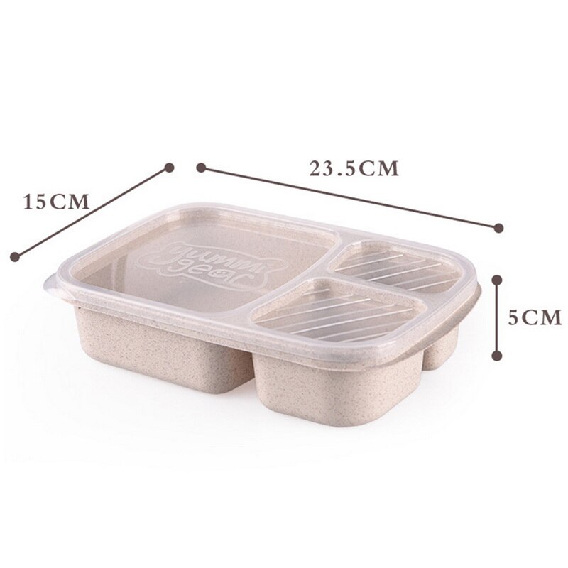Portable Plastic Cartoon Food Container Healthy Lunch Box Bento Boxes Dinnerware For Students Cutlery Kids Children 1pcs: N 15x23.5x5cm