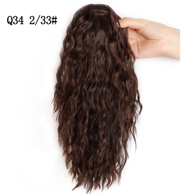 WERD-coleta ondulada sintética Natural de 9 pulgadas para mujer, coleta con cordón elástico, Clip para mujer: 4/30HL