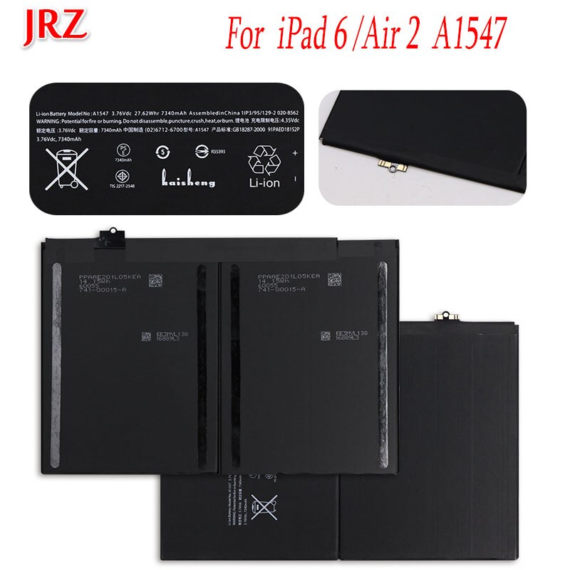 JRZ-Batería de repuesto para ordenador portátil, 7340mAh, A1547, A1566, A1567, iPad 6 /Air 2, A154