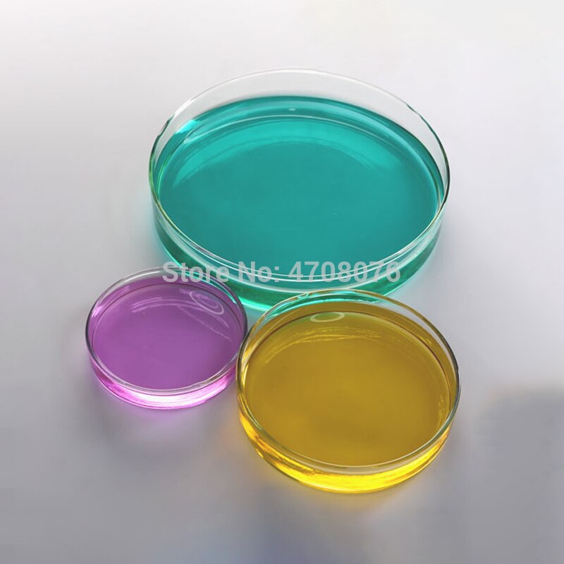 Placas de Petri com tampa de Vidro de borosilicato Labware para experimentos de laboratório Placa de Petri prato de cultura Cultural dia 100 milímetros 2 sets/box