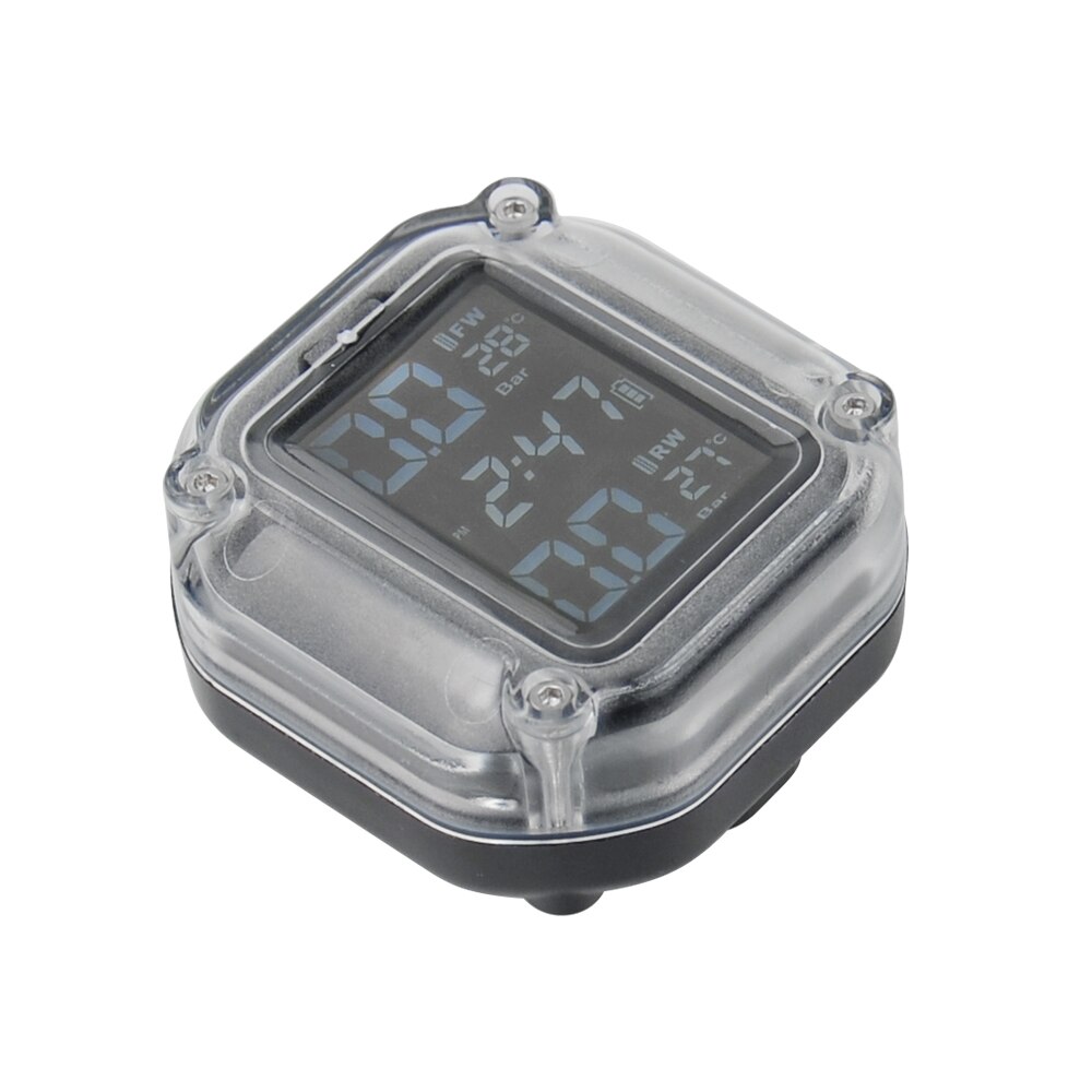 Waterproof Motorcycle Real Time Tire Pressure Monitoring System TPMS Wireless LCD Display External Sensors for Motors