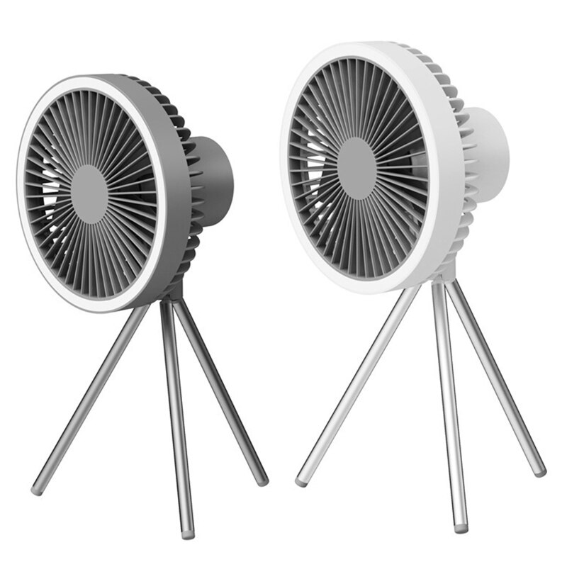 Wentylator statywu przenośny wiatrak biurowy niski poziom hałasu 3 kontrola prędkości statyw podstawa stołu 10000Mah akumulator chłodnica wentylator z lampką doprowadziło