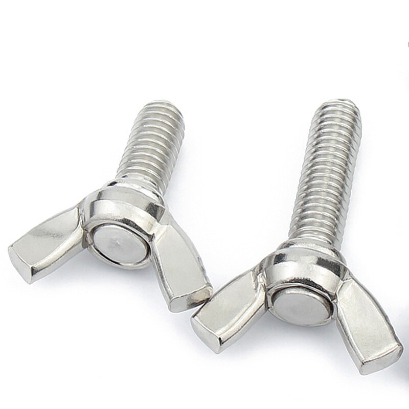 5/10 pces m3 m4 m5 m6 304 stainlesss borboleta parafuso asa polegar parafuso garra mão apertar parafusos
