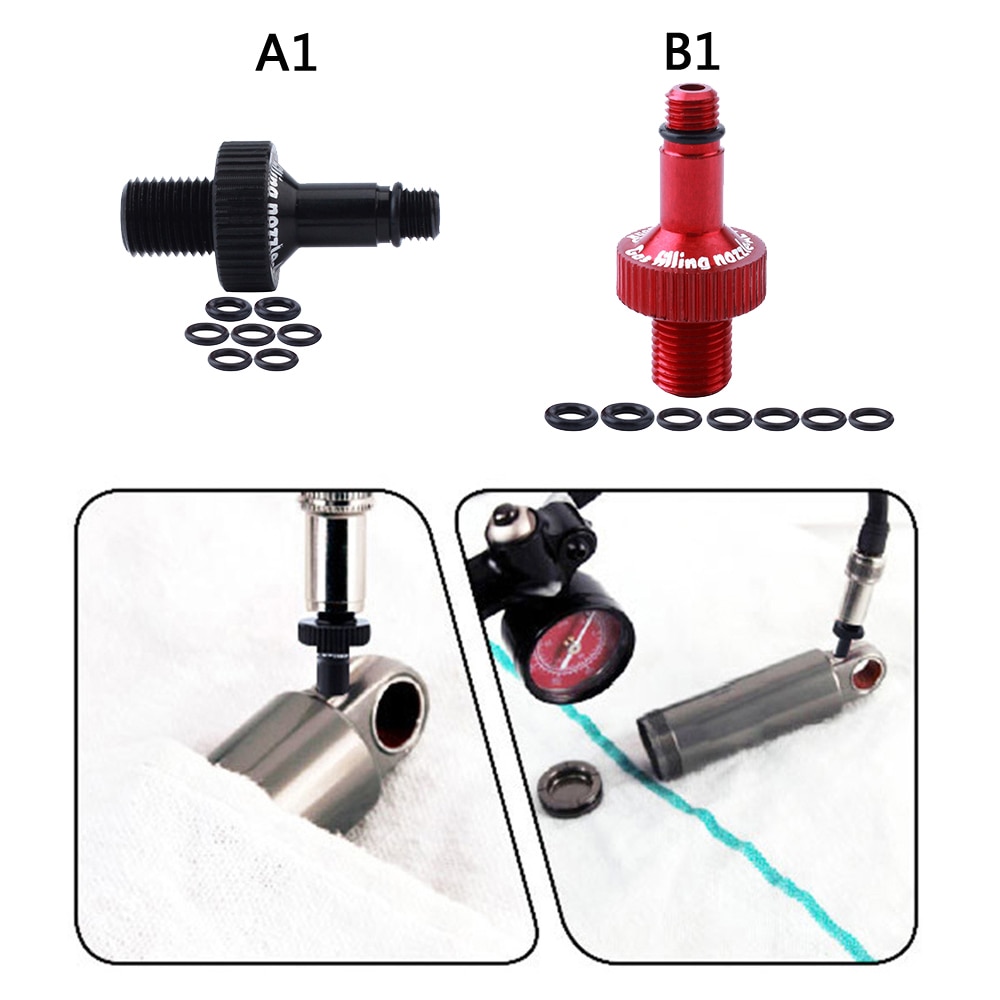 Aluminiumslegering sykkelverktøy bakstøtluftventiladapter for rockshox monarch / dt swiss xmm / ifp tankningsverktøy