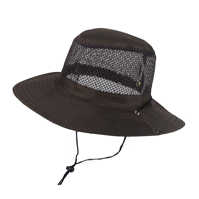 Gorra de pescador de malla plegable para hombre y mujer, sombrero de cubo transpirable para playa al aire libre, playa, playa, senderismo, verano, L9: Verde militar