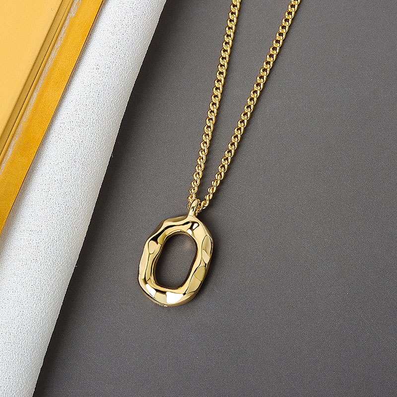 Real 925 prata esterlina elegante redondo ouro cor geométrica pingente colar jóias finas para festa de casamento feminino bijoux: Black