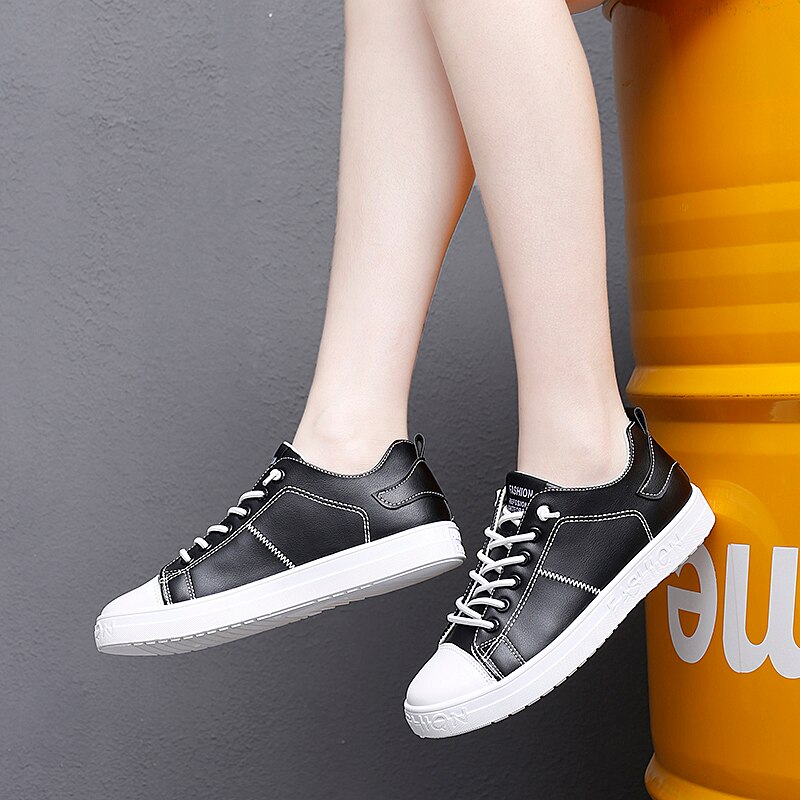 Herre tennissko komfortable trenere joggesko tenis masculino voksen skinn sportssko menn fottøy zapatillas hombre: Svart / 7