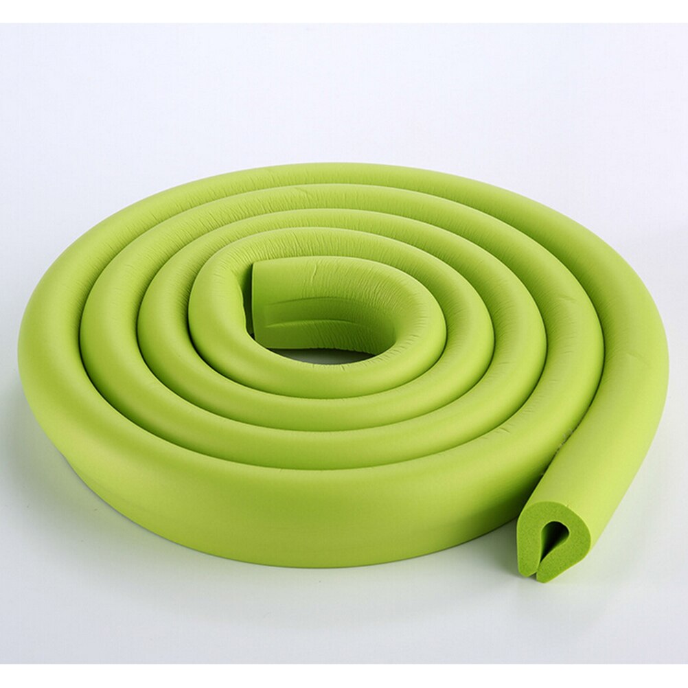 U Shape Children Safety Products 2M Baby Bumper Strip Baby Safety Corner Protector Table Edge Corner Guards Cushion Strip: Green