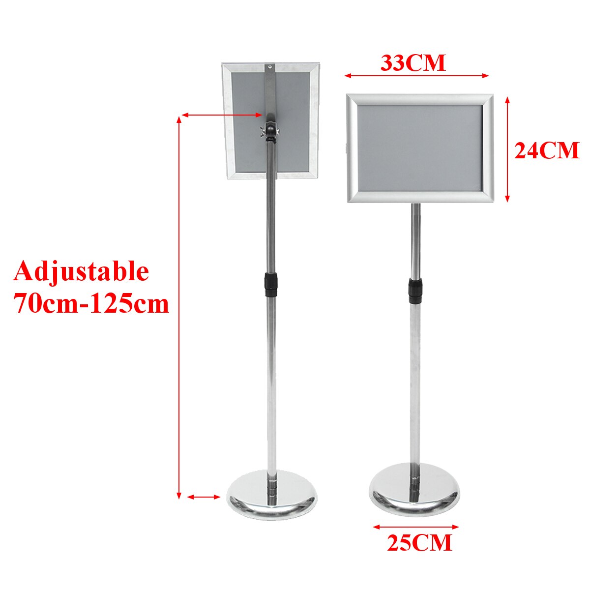 A4 Supermarket Advertising Poster Display Stand Rack Photo Frame Price Label Sign Billboard Promotions Rack Stainless Stand
