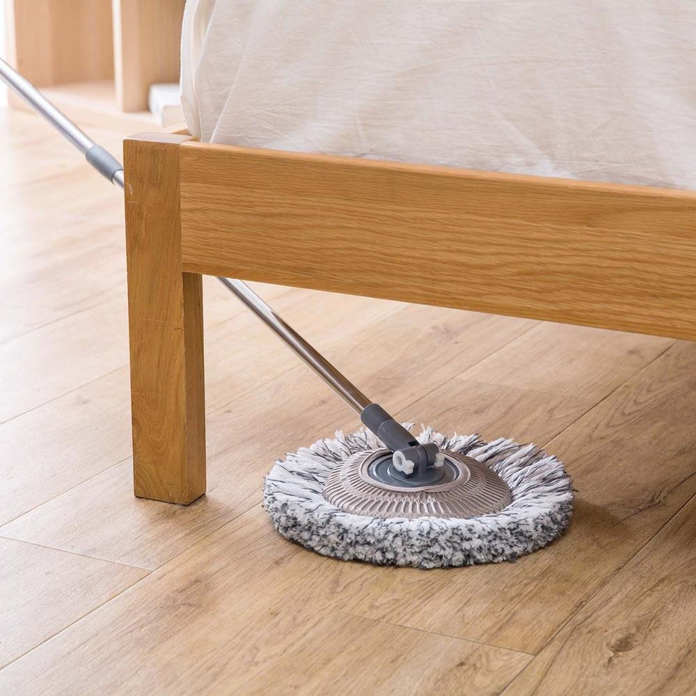Adjustable Round Mop Long Handle Broom Sweeper Floor Cleaner Dust Brush Bathroom Rotatable Mop with Soft Head Home Cleaning Tool