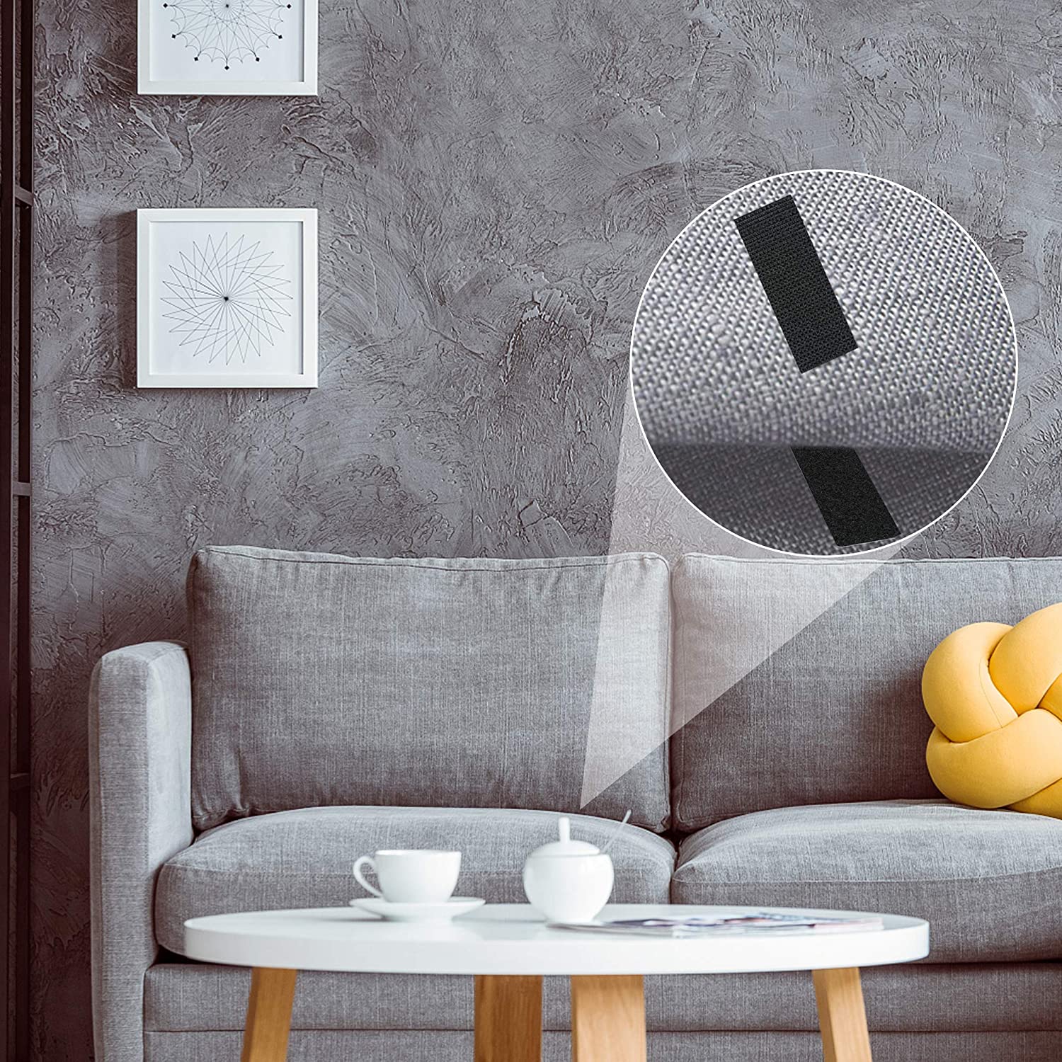 30 Black Double-sided Magic Adhesive Pads Strong Adhesive Pads for Heavy-duty Adhesive Installation Tapes for Wall Floor Doors