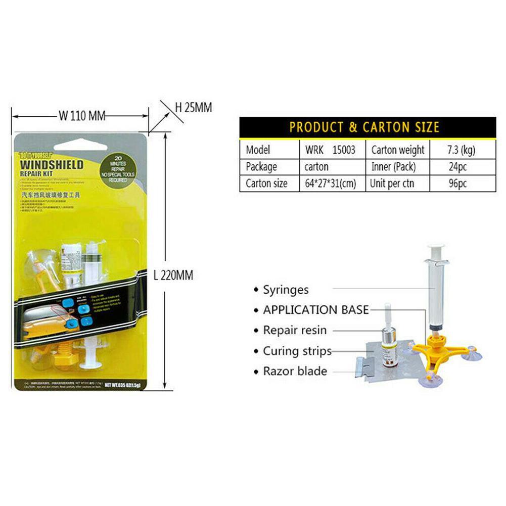 Professionelle Universele Fahrzeug Windschutz Wiprofndschutz Reparatur Werkzeug Glas Riss Reparatur Kit Schnell Fix Auto Glas Kit