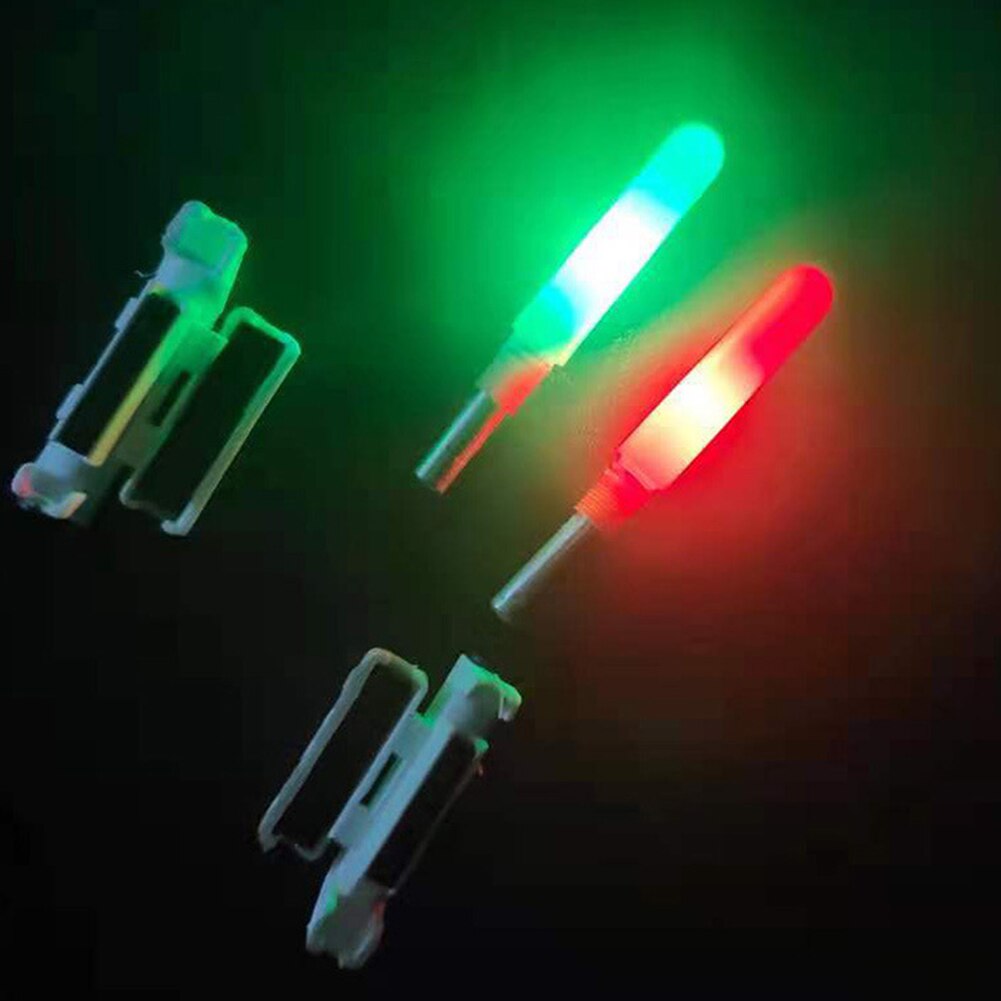 Caña de pescar eléctrica con luz LED, vara luminosa, aparejo flotante impermeable extraíble, aparejo nocturno de plástico sin batería