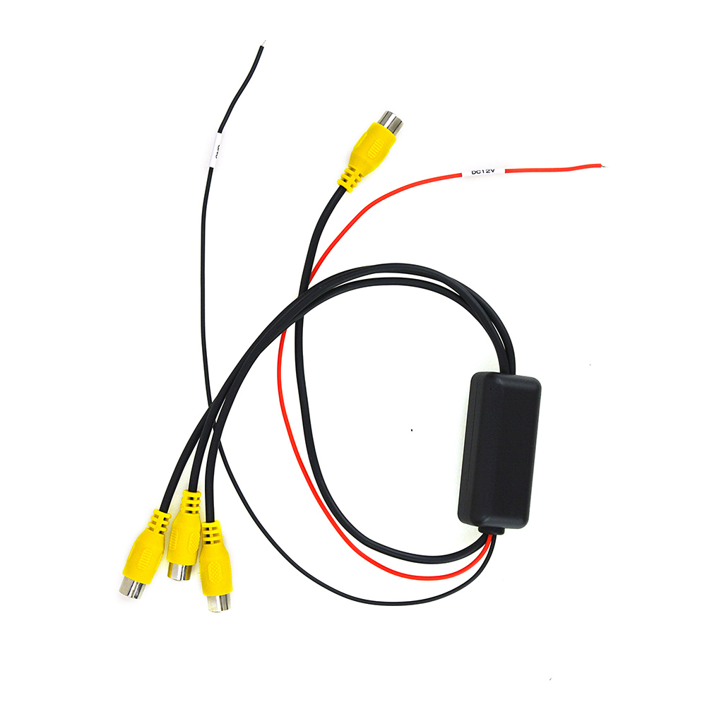 CVBS & AHD720P Videosignal-Splitter, 1 bis 3 Ausgänge, RCA-Video-Booster, Verstärker-Splitter für Auto, TV, DVD, CCTV, 1 Eingang und 3 Ausgänge