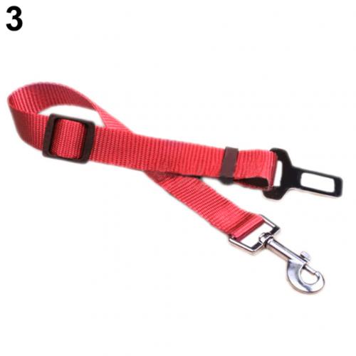 Kat hond veiligheidsgordel auto voertuig huisdier autogordel verstelbare harnas riem: Rood