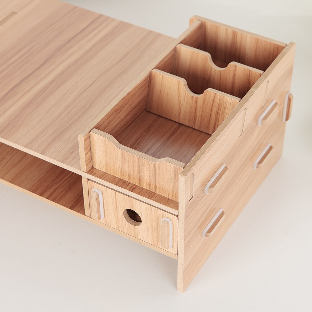 Wood LCD Desktop Monitor Riser Stand Desk Organizer for iMac Laptop PC Computer peripherals