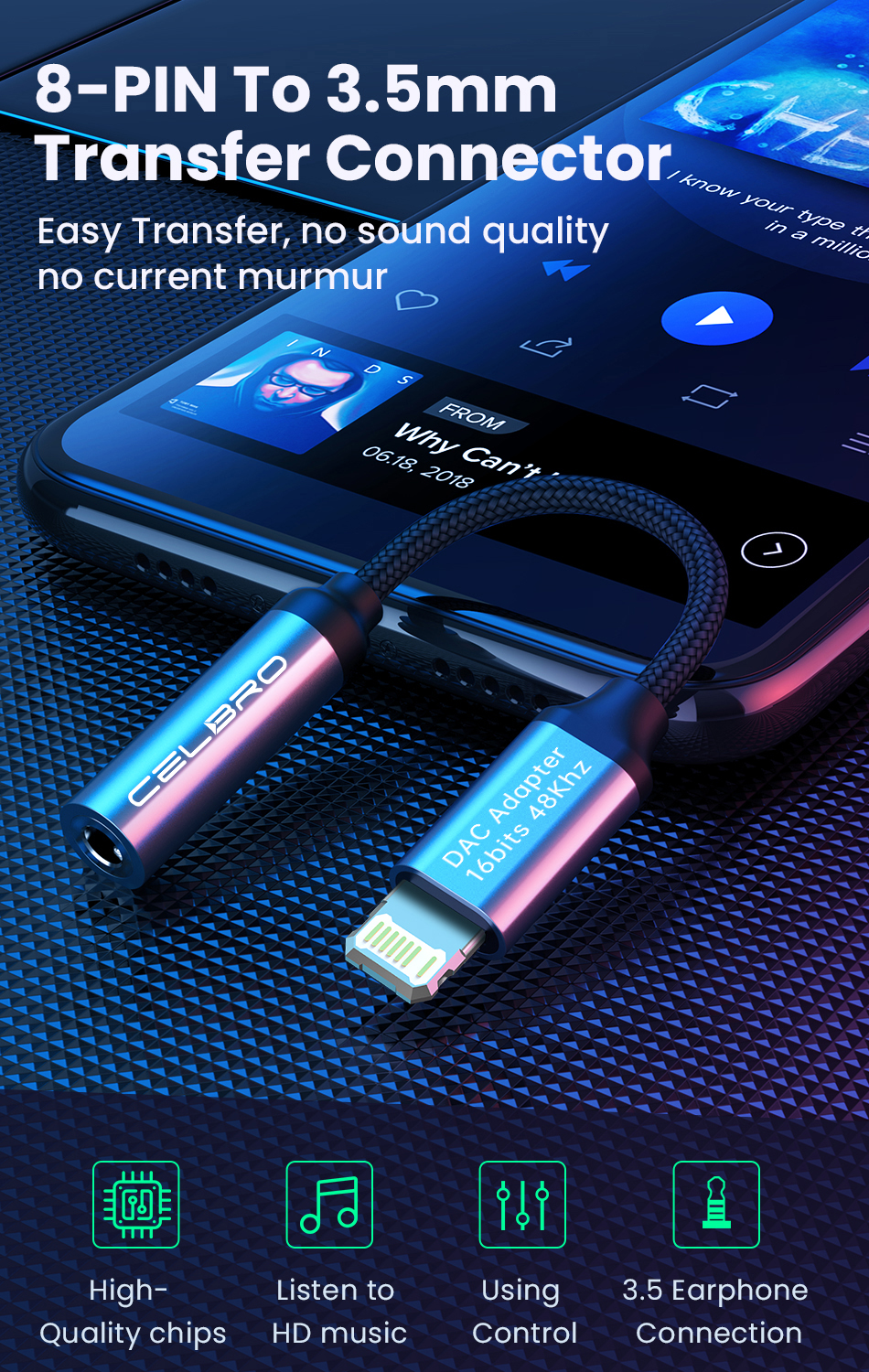 Adapter do słuchawek Iphone 3,5 mm Lightning Cat L do 3,5 mm Jack Aux Audio Cable do Iphone 14 Pro Max 14plus 13 Mini 12