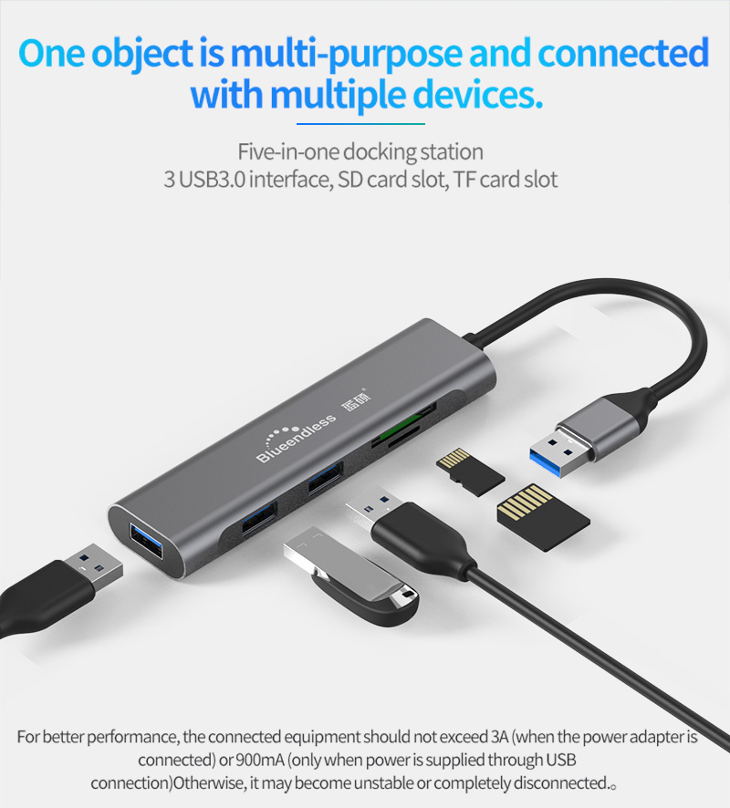 2019 novo conversor 10 em 1 adaptador usb c hub, tipo-c para hdmi usb 3.0 rj45 pd doca adaptador hub para macbook laptop: 5 in 1 USB A