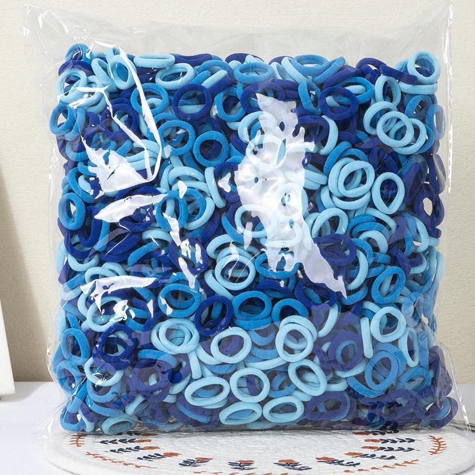 100/300/500pcs Girls Elastic Hair Bands Children Ponytail Hold Hair Tie Rubber Band Scrunchie Kids Hair Accessories for women: 4XL / Red