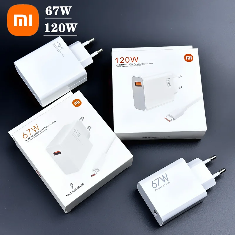 Xiaomi Charger 120W 67W EU Fast Turbo charge USB 6A Type C Cable For xiaomi 12 11 10 9 Redmi Note 12 11 10 pro POCO X4 X5 X3