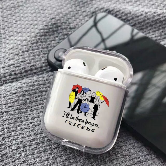 TV Amici Ragazze Cassa Del Trasduttore Auricolare Per il iPhone di Apple Ricarica Della Cassa Della Scatola Per AirPods 2 1 Morbido Trasparente Coperchio di Protezione Accessori: I302160