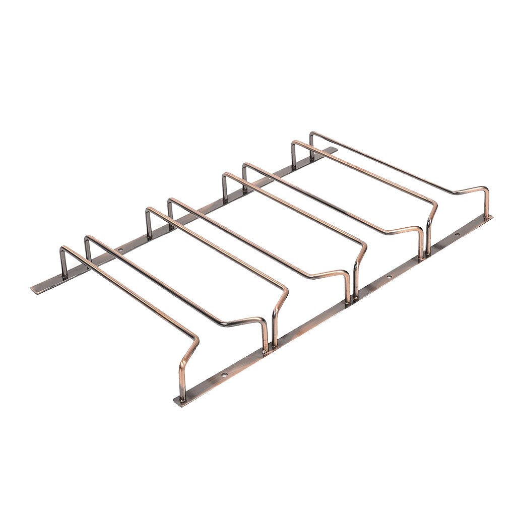Metal Wire Stemware Wine Glass Rack Hanger Under Cabinet: Four Rows