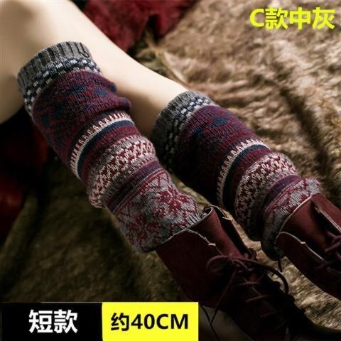 Beenwarmers tienermeisjes vintage stijl beenwarmers: Grijs