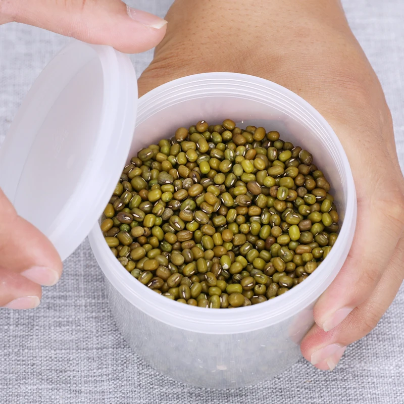 1000ml Wide Mouth plastic jar with inner and outer lid Food Grade HDPE Storage Container Leakproof Food Bottle